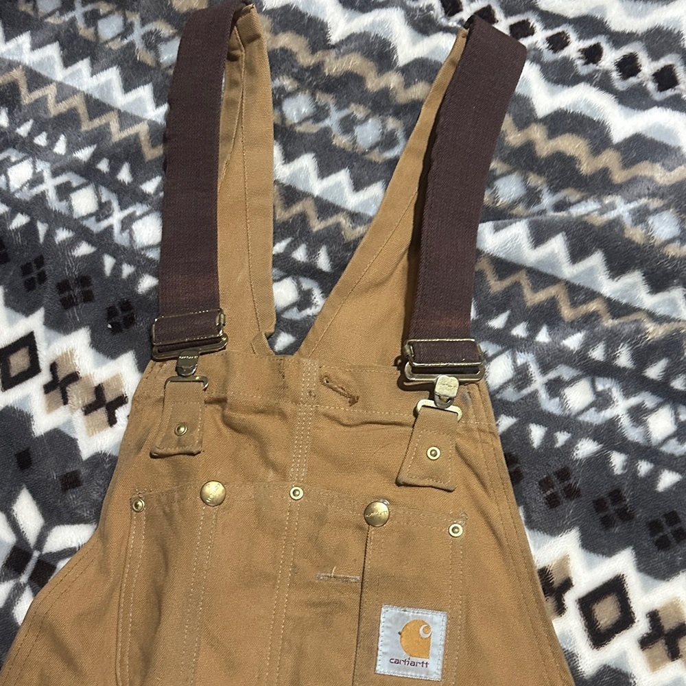 Carhartt Brown Men's Work Overalls - Picture 3 of 16
